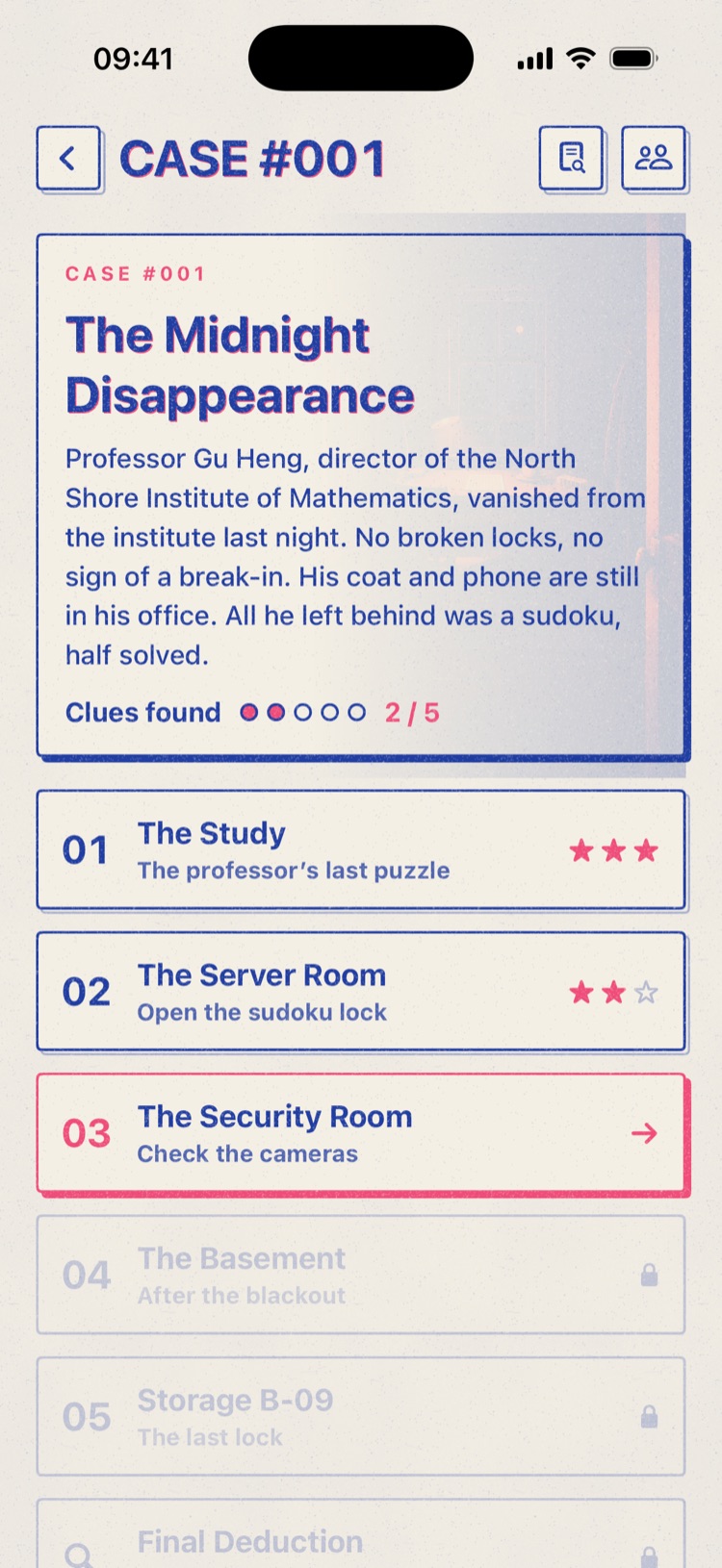 Case 001, The Midnight Disappearance - Sudoku Escape